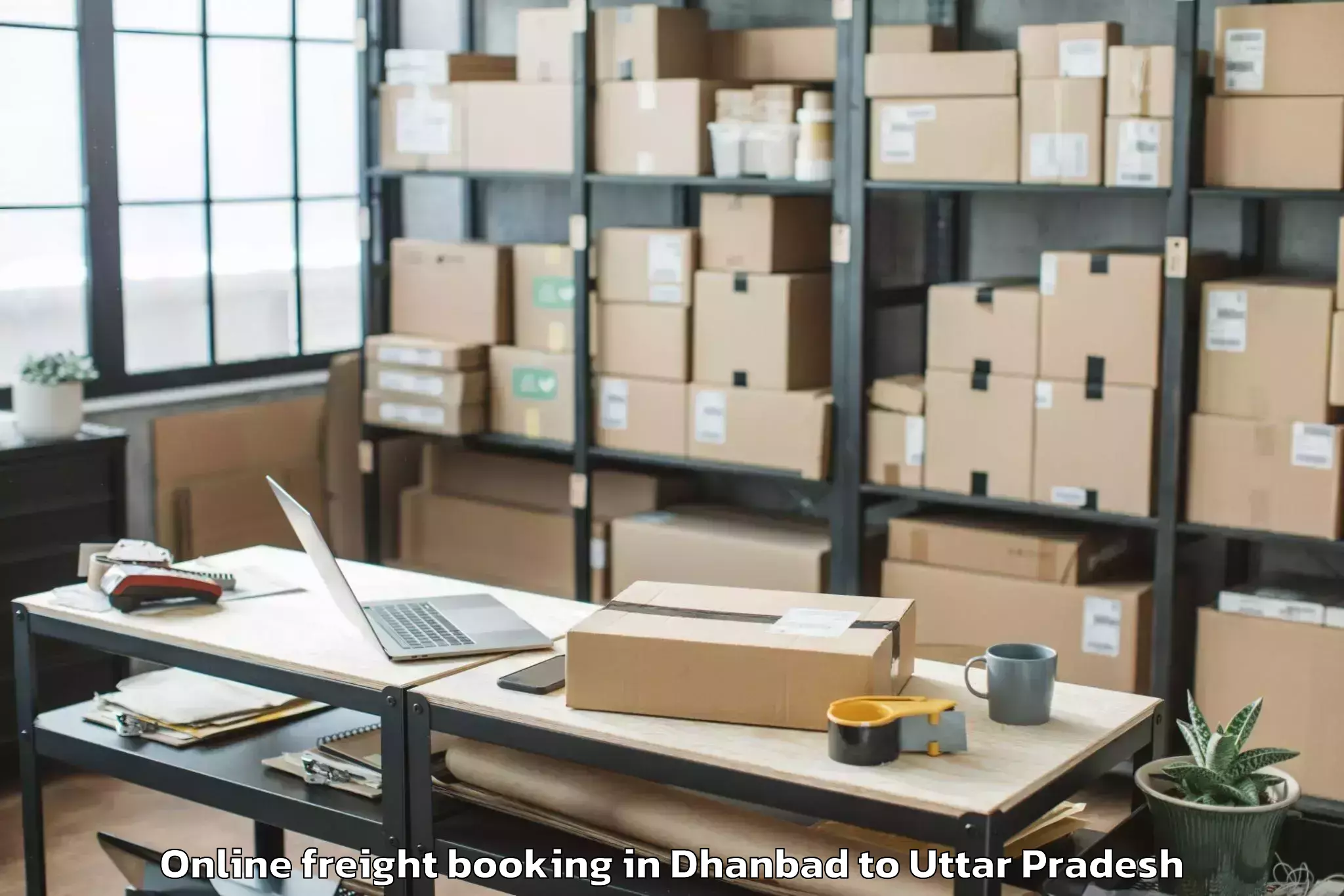 Leading Dhanbad to Pihani Online Freight Booking Provider